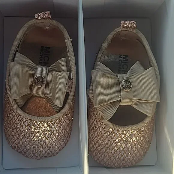 Michael Kors Rose Gold Baby Girl Shoes Size 3