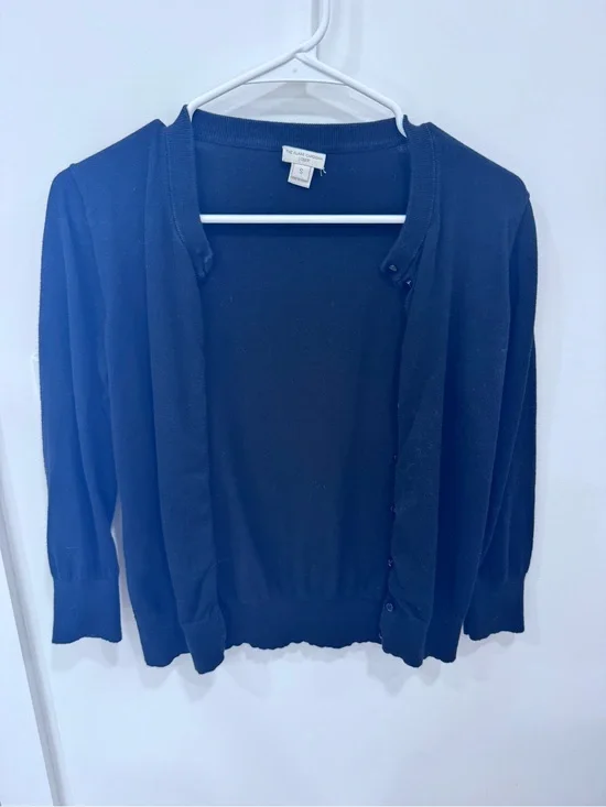 J. Crew Size S The Clare Cardigan 100% Cotton Sweater Top Women Stylish