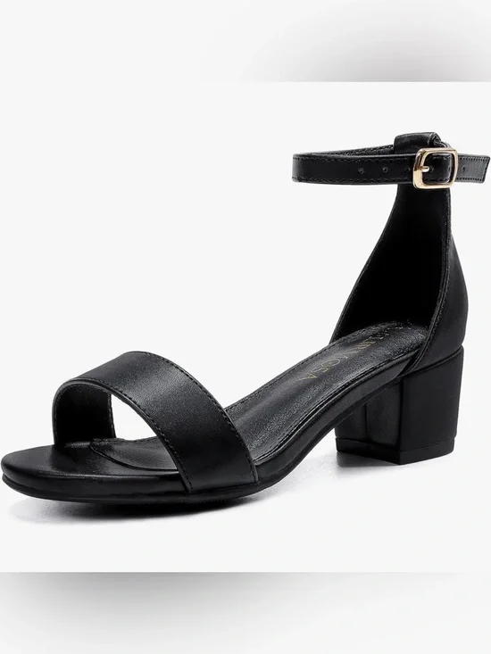 LAURMOSA Girls High Heels Sandal for Girls Open Toe 058
