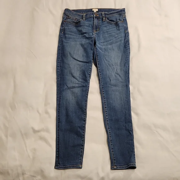 J Crew jeans mid rise skinny‎ women's 28/30 blue denim