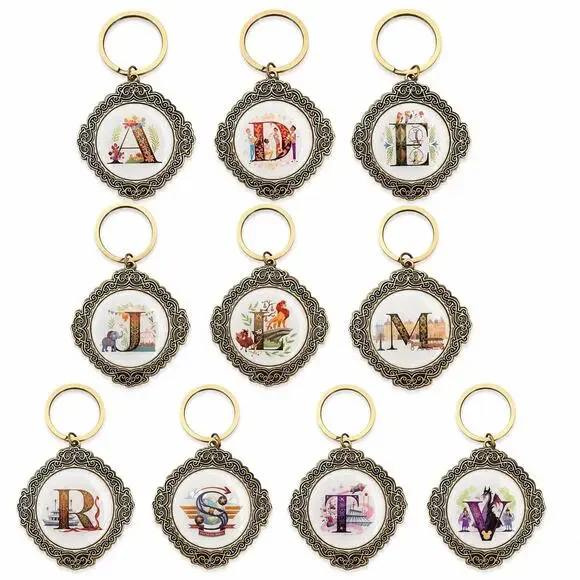 *RARE* Disney Parks Alphabet Keychain Lot of 10 Letters A D E J L M R S T V