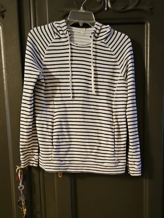 J. Crew Striped Pullover - White & Black