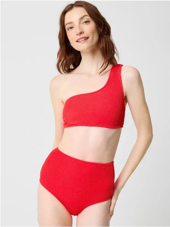 J. Crew Scrunchie Red High Waist Bikini
