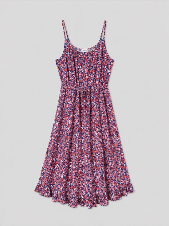 J Crew Floral Midi Dress Size 4 Ruffle Feminine Garden Party Coquette Wedding