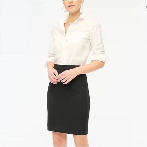 J.Crew Factory  Womens Pencil Skirt In Black NWT Size 6