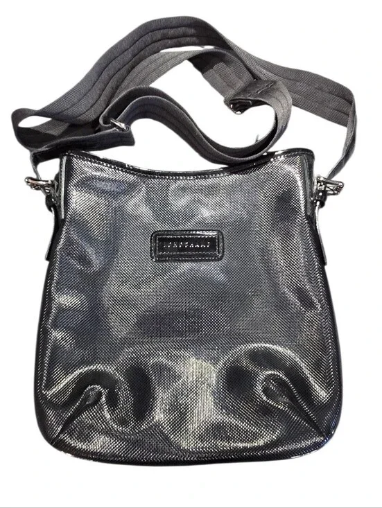 Longchamps Metallic Black Crossbody Bag - Women