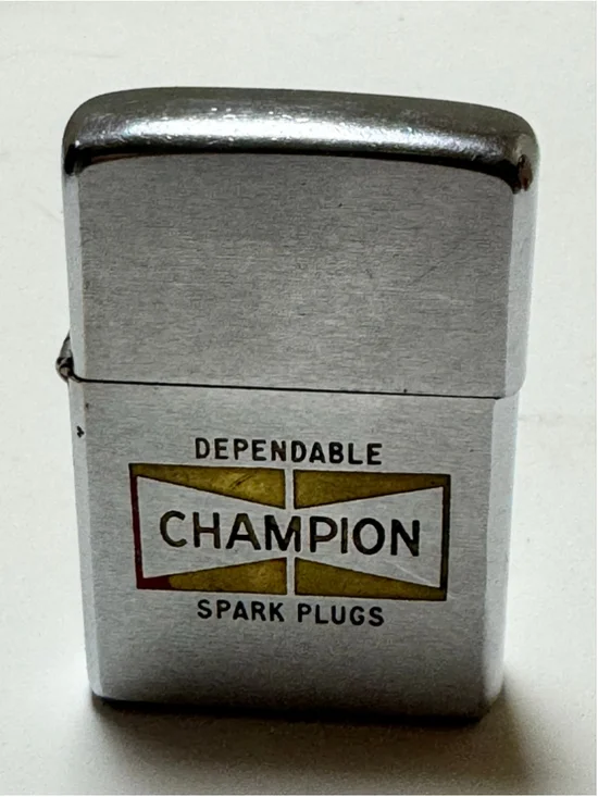 1970 Zippo Champion Spark Plugs Lighter Advertising