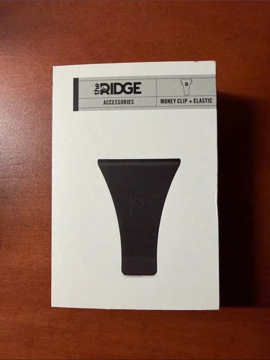 The Ridge Black Money Clip + Elastic - Sleek Steel Accessory