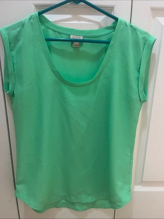 J. Crew Scoop Neck Tank in Mint Green