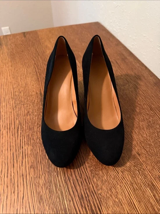 J. Crew Black Suede Classic Pumps