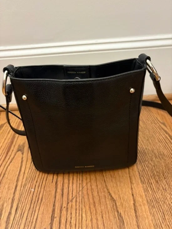 Rebecca Minkoff Black Leather Bucket Bag