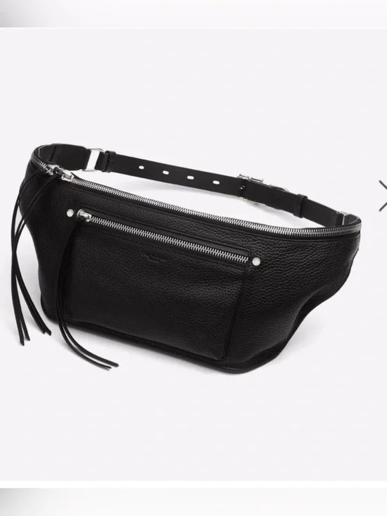 Rag & Bone Elliot bum bag Fanny pack in black pebbled leather