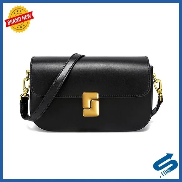Soft Leather Crossbody Bag Top Handle Shoulder Bag Removable Straps Elegant