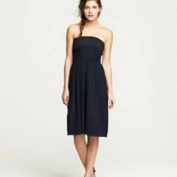 J. Crew Juliet Silk Chiffon Strapless Dress