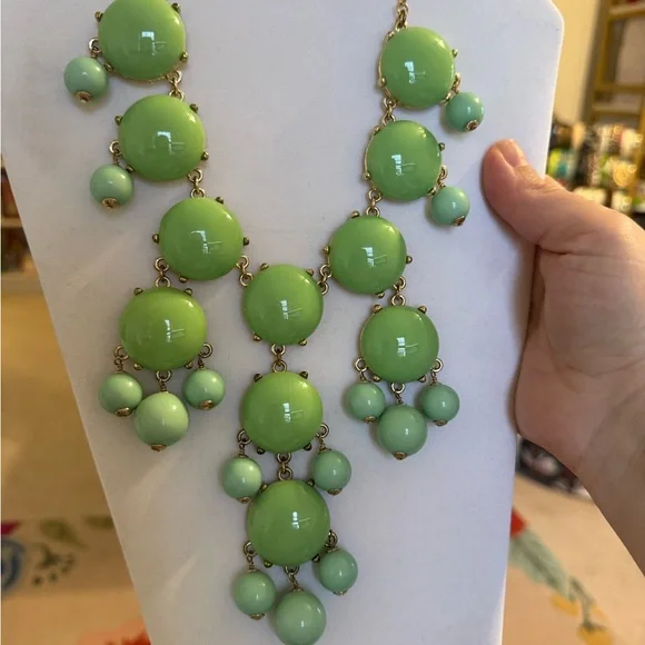 J. Crew‎ Vibrant Green Bubble Necklace