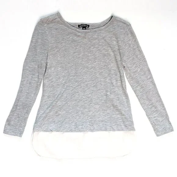 J Crew Mercantile Women's 3/4 Sleeve Scoop Neck Top w Silky Hem XXS