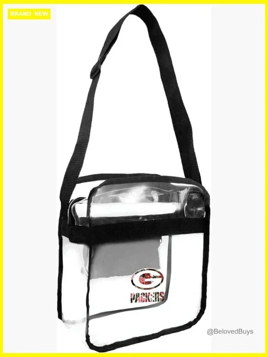 Stadium Approved Clear Crossbody Bag with Adjustable Strap