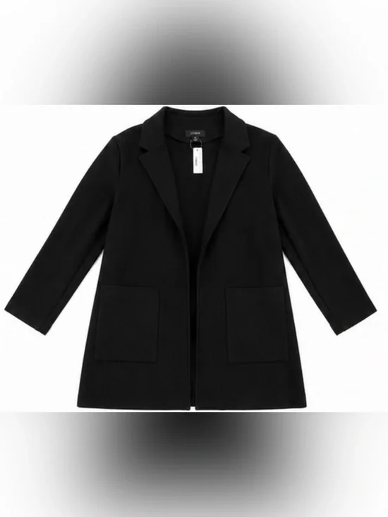 J. Crew Women's Black Tailored Blazer Coat