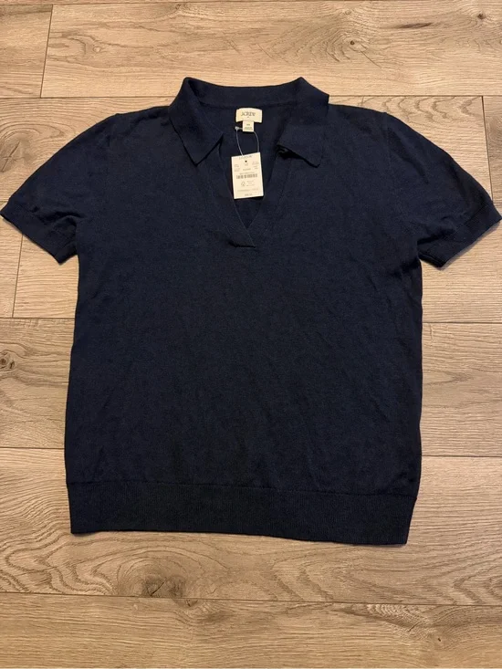 J. Crew Navy Short Sleeve Polo