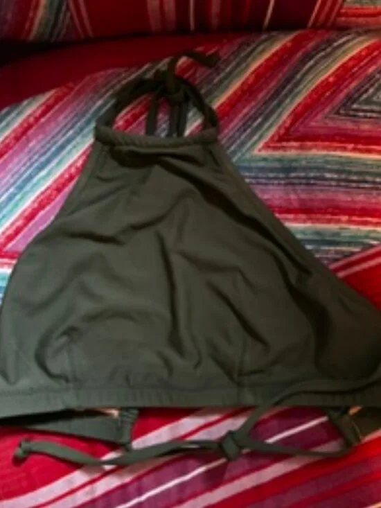 J.Crew Forrest Green Halter Swim Top, Size Small