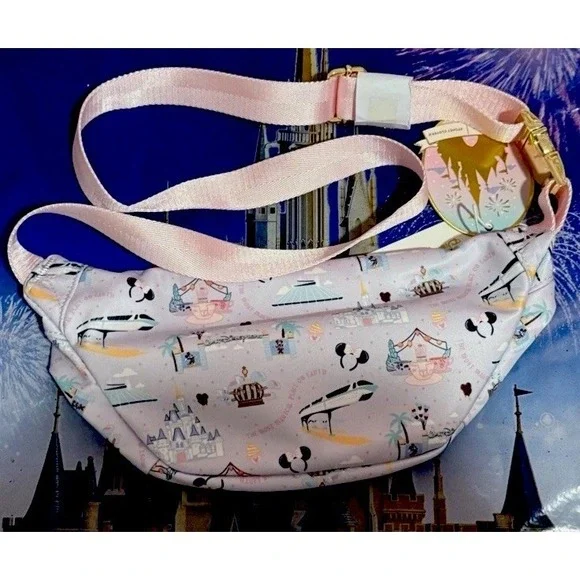 Disney Parks 2025 WDW Fanny Pack Stoney Clover Lane Monorail Magic Kingdom New