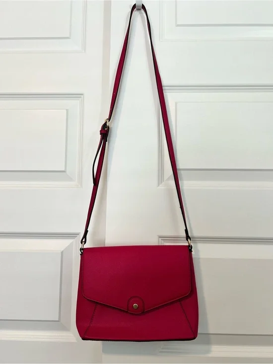 Women's Fuchsia Crossbody Bag - Sleek Everyday Shoulder Bag