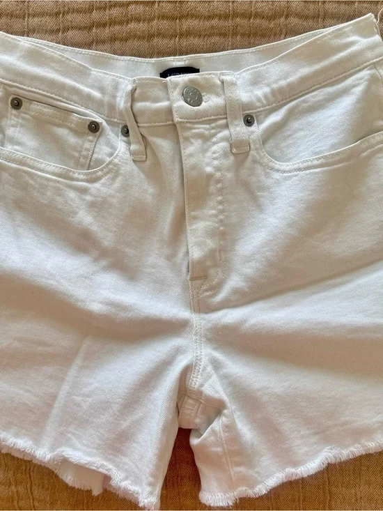J. Crew White Denim Cutoff Shorts