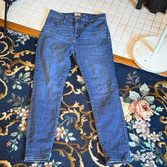 J. Crew Curvy Toothpick Skinny Jeans in Deep Blue- worn‎ a bunch but great-