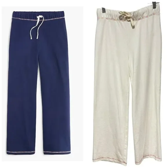 J.Crew Lounge Drawstring Sweatpant Pants with rainbow stitching