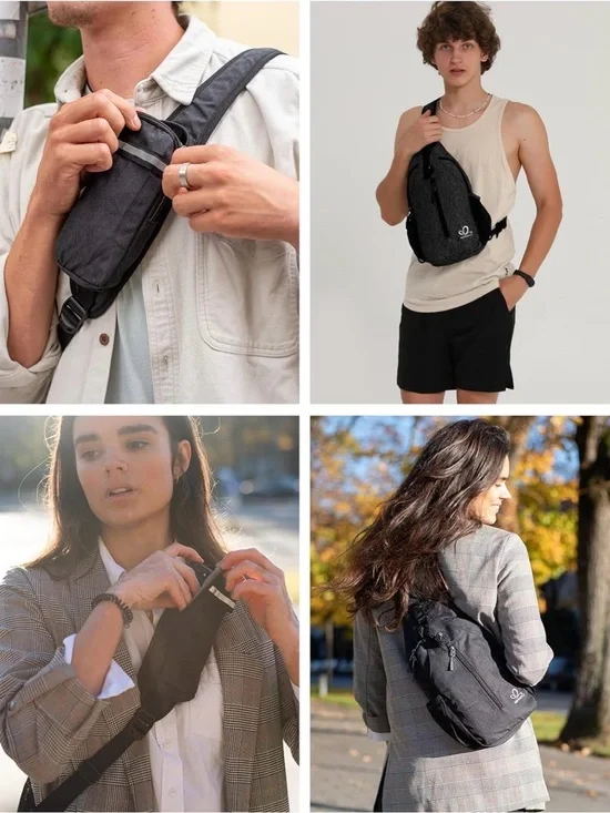 WATERFLY Crossbody Sling Backpack Travel Hiking Chest Bag Daypack