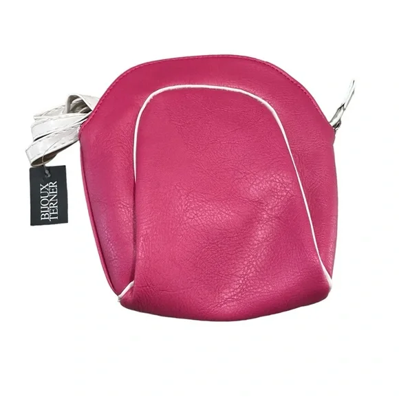 Bubblegum Pink Leather Crossbody Bag