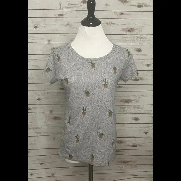 J. Crew grey casual cotton cactus t-shirt Size Small
