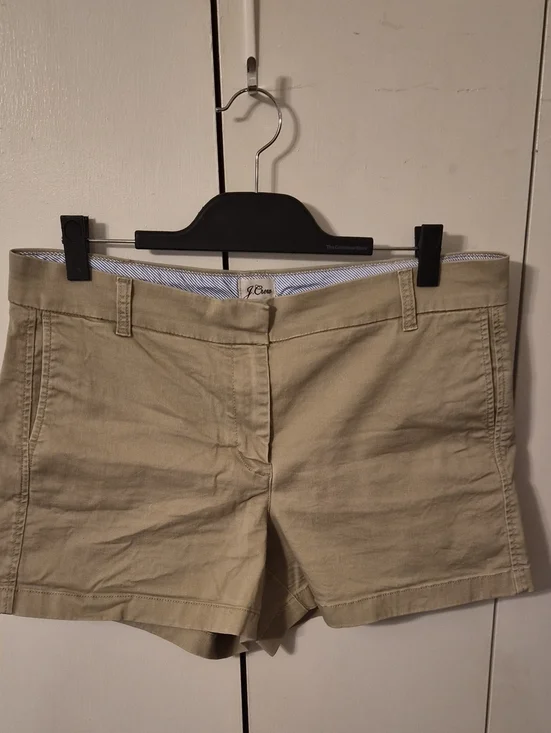 J. Crew Women’s Khaki Cotton Shorts, Size 14