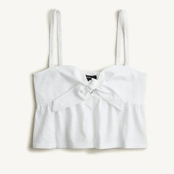NWT J. Crew Women's‎ Seersucker Tie-Front Top