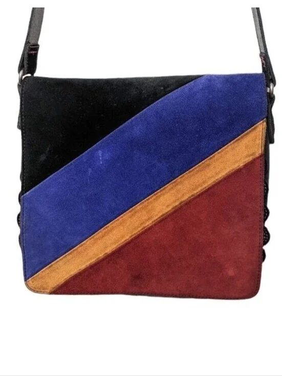 PATRICIA NASH Luca Suede Colorblock Crossbody Shoulder Bag
