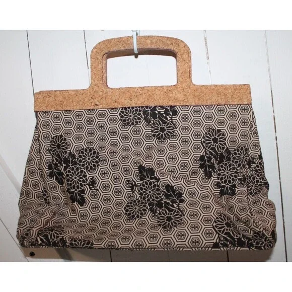 Old Navy Cotton Black/White Handbag Purse Small 12