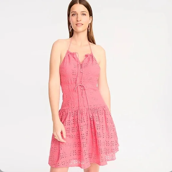 J.‎ Crew NWT Anguilla Mini Halter Dress in Eyelet