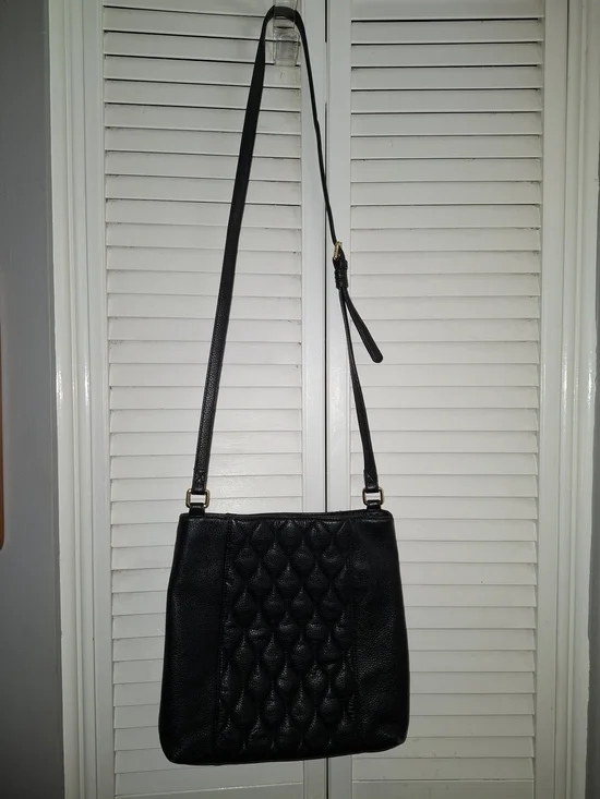 Vera Bradley Classic Black Quilted Crossbody Bag - Women's Shoulder Purse