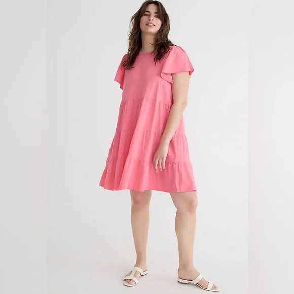 J. Crew‎ NWT Knit Broken-In Jersey Tiered Mini Dress