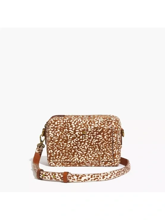 Madewell The Transport Camera Bag: Animal Spot Calf Hair Edition