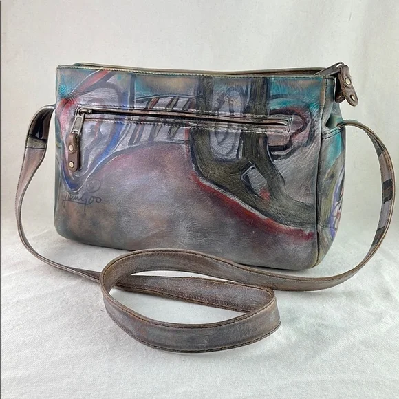 Jane Yoo Hand Painted Leather Bag
