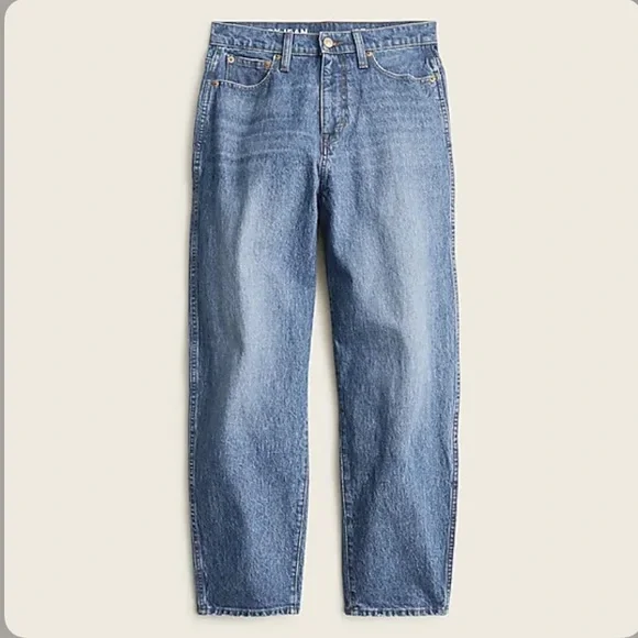 J.‎ Crew NWT High-Rise Peggy Barrel Jean in Authentic Blue Wash