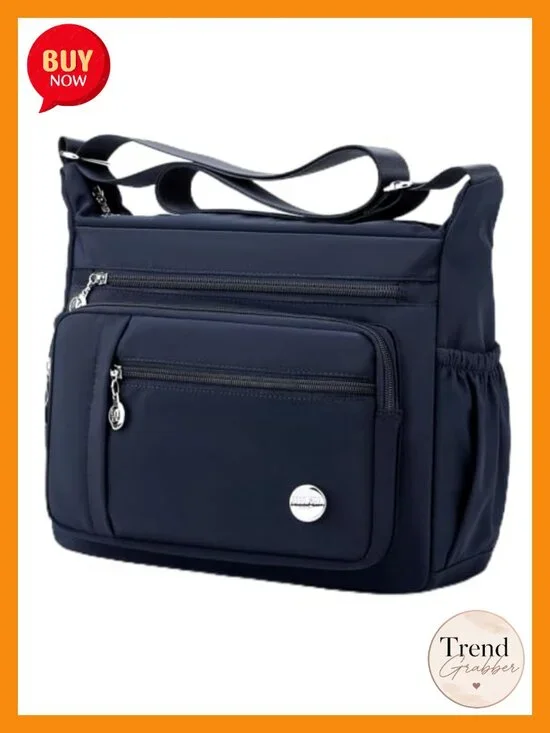 Waterproof Crossbody Bag Shoulder Purse Multi Pocket Messenger Daily Travel