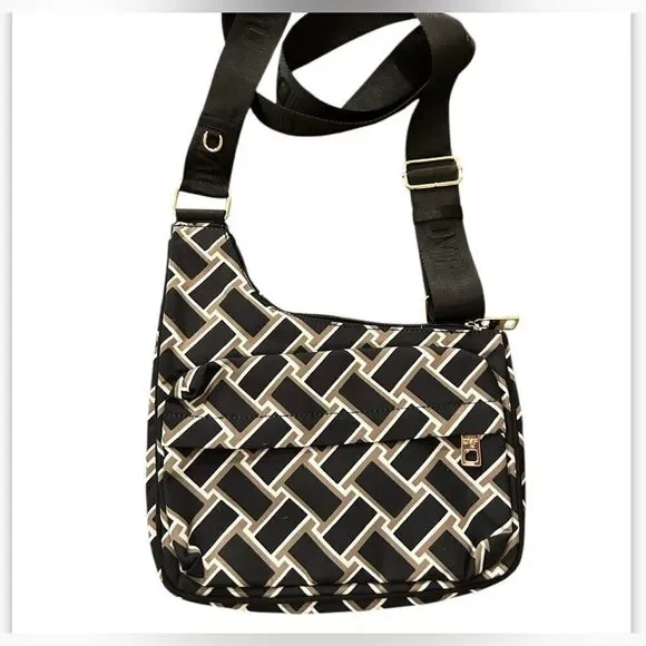 Diane Von Furstenberg Bag Black Print Utility Crossbody