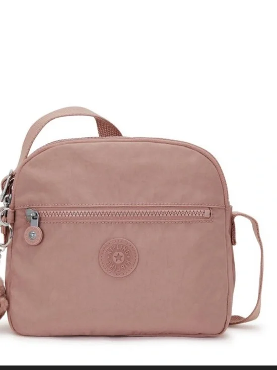 Kipling keefe crossbody rosey rose pink nylon