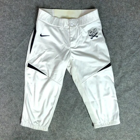 Charleston Southern‎ Bucaneers Womens Pants Small Nike White Navy Softball Logo