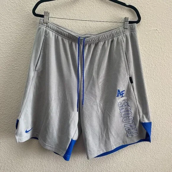 Air Force Falcons Nike DRI-FIT Athletic Shorts Gray Color Large Athletic Workout