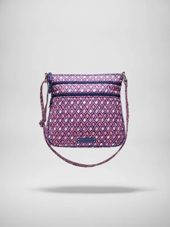 Vera Bradley Pink & Blue Patterned Crossbody Messenger Bag