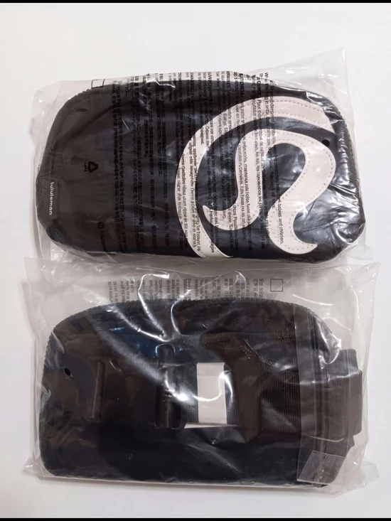 lululemon athletica Black Crossbody Pouch with White Logo 1 Bag