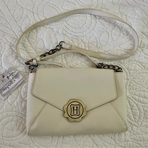 Harry Potter NWT Cream Crossbody Envelope Bag with Signature Emblem